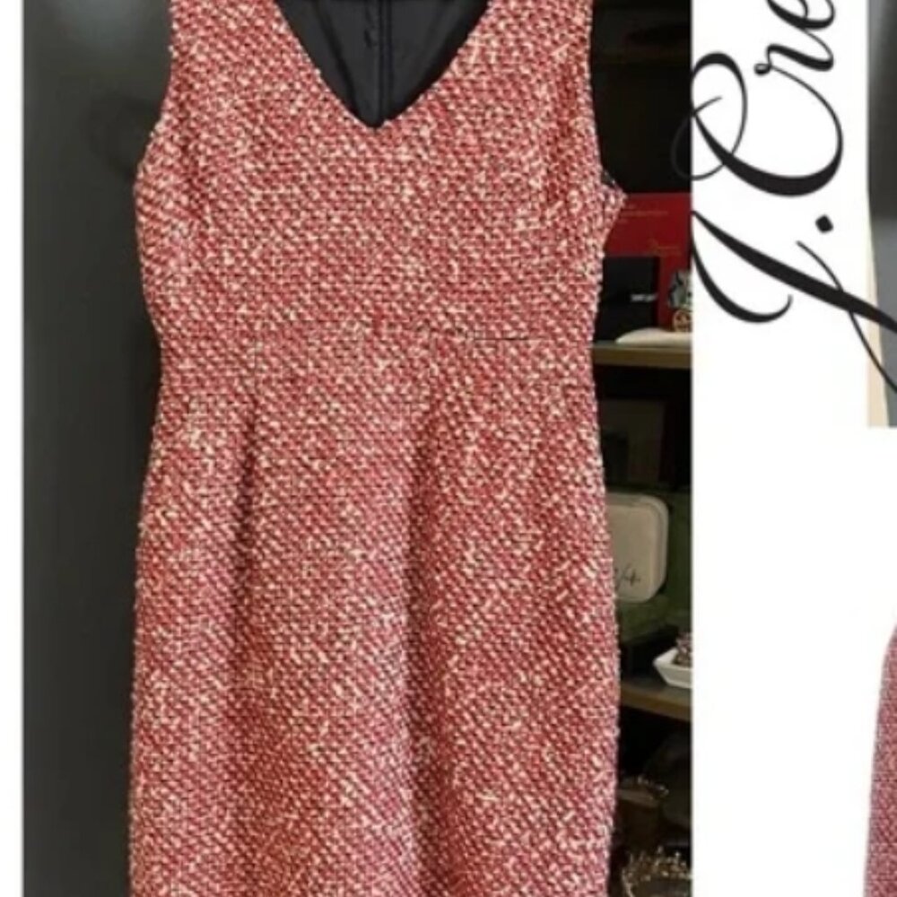 Like -new J. Crew Tweed Wool Blend Boucle Dress, 8